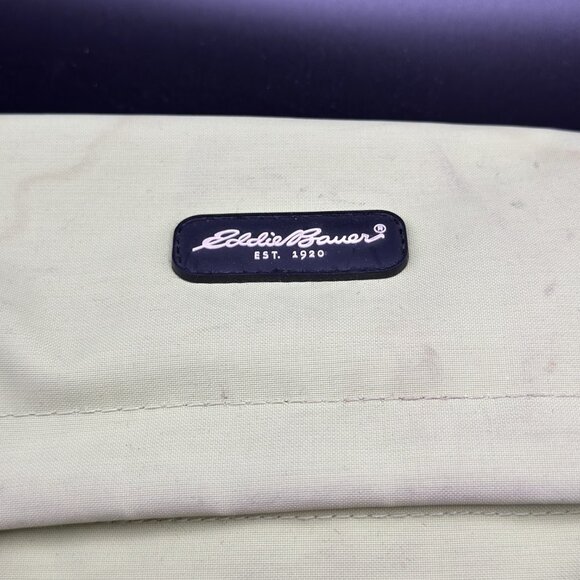 Eddie Bauer Messenger Bag Green Black Nylon Shoulder Crossbody Organizer - Picture 2 of 4